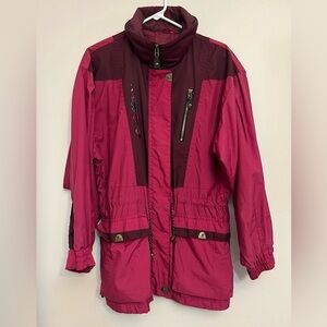 Vintage White Stag Mountain Goat Ski Jacket Winter Small Retro 80s 90s Zip Coat